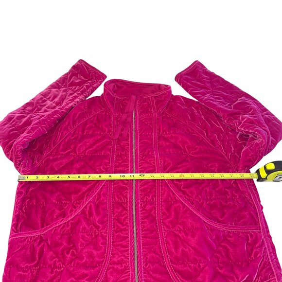 Calia by Carrie Underwood Women's L Velour Quilted Jacket Full Zip Raspberry Ice - Picture 11 of 16